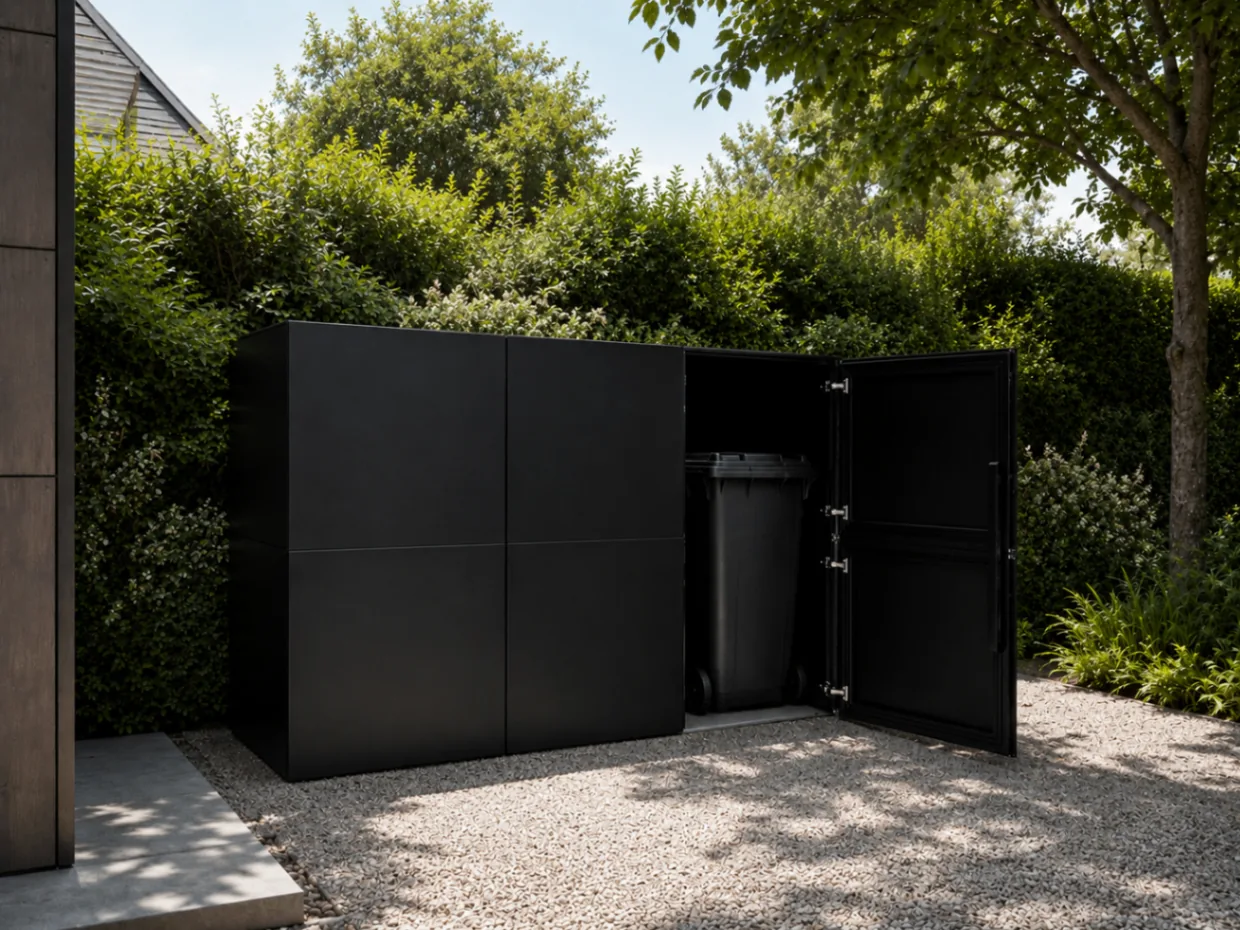 RO. containermodule voor afvalcontainers in de tuin