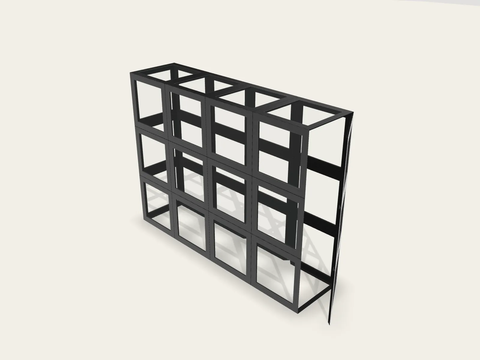 Tall greenhouse, 3×4×1 modules