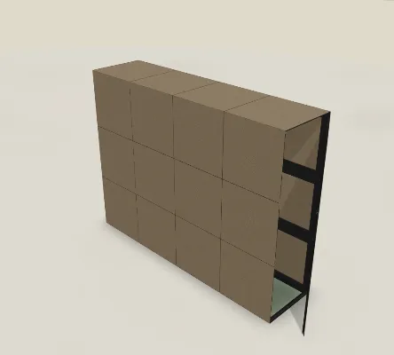 Hoge berging 3x4x1 modules