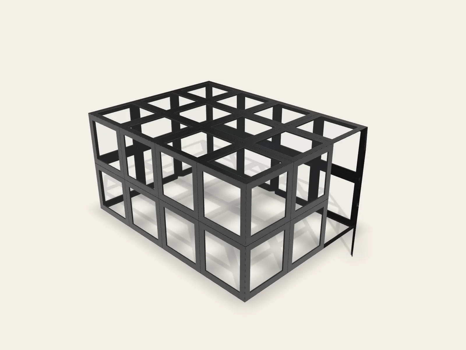 Low greenhouse, 2×4×3 modules