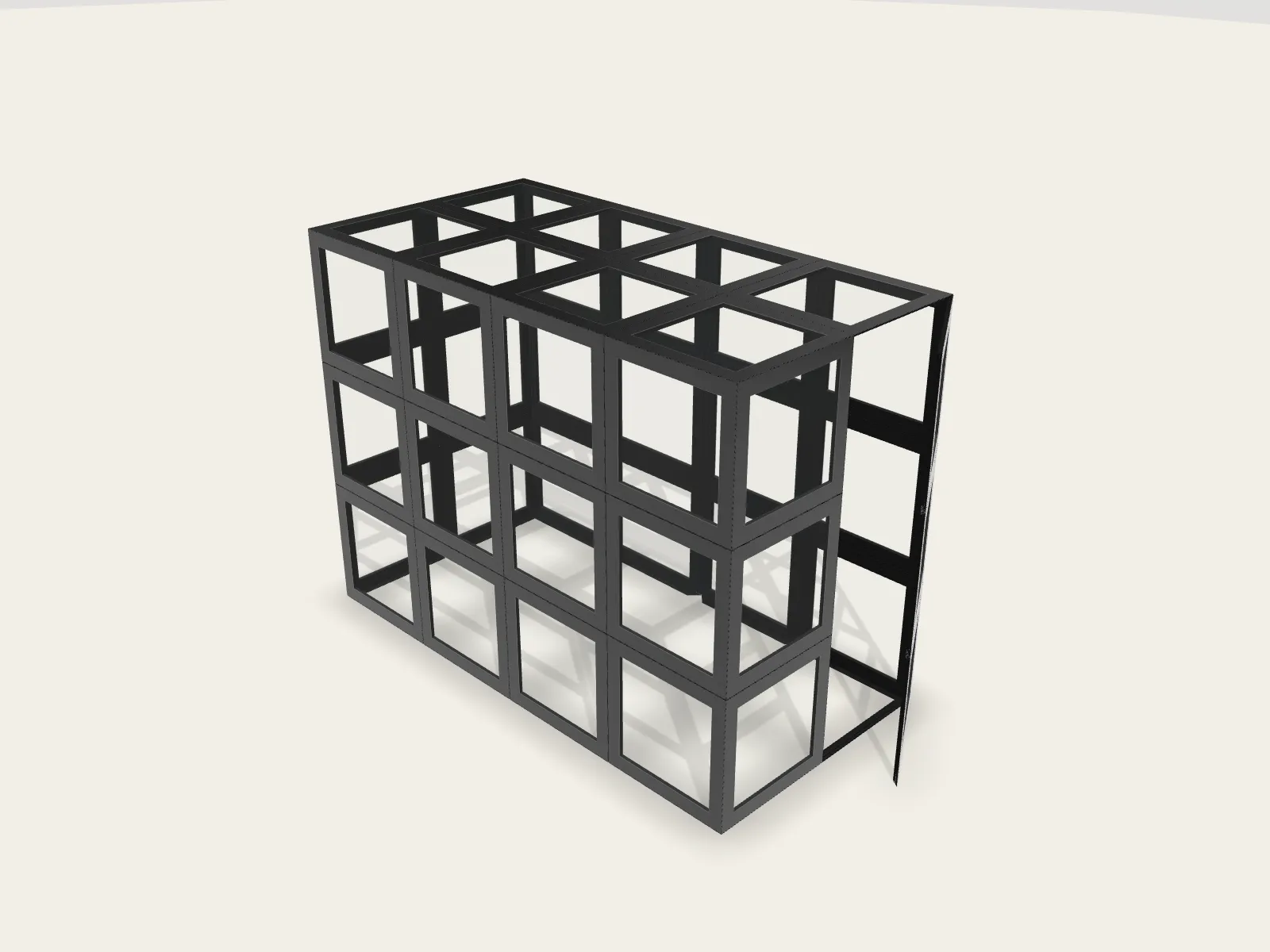 Tall greenhouse, 3×4×2 modules