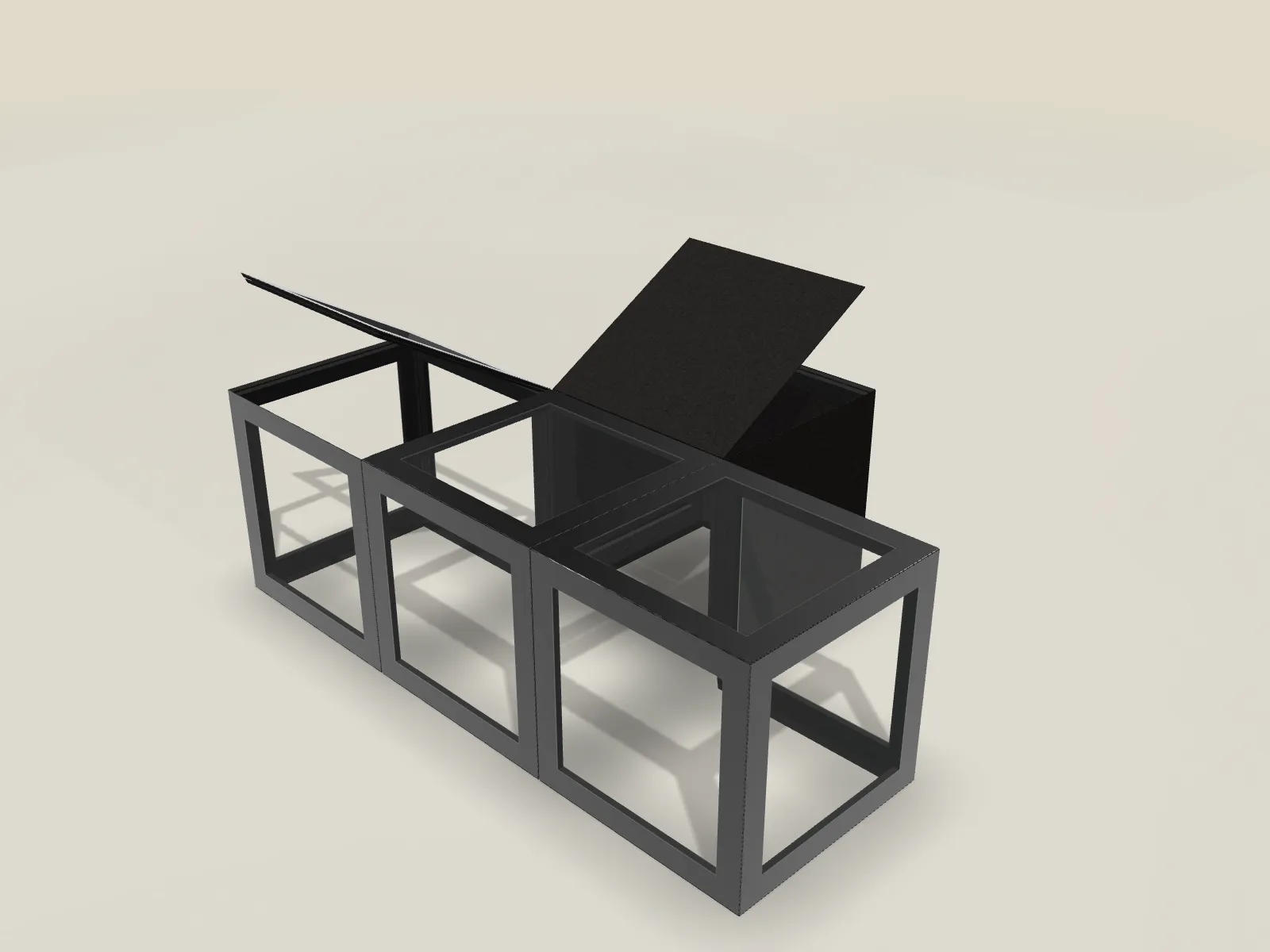 Lage serre met opbergbox