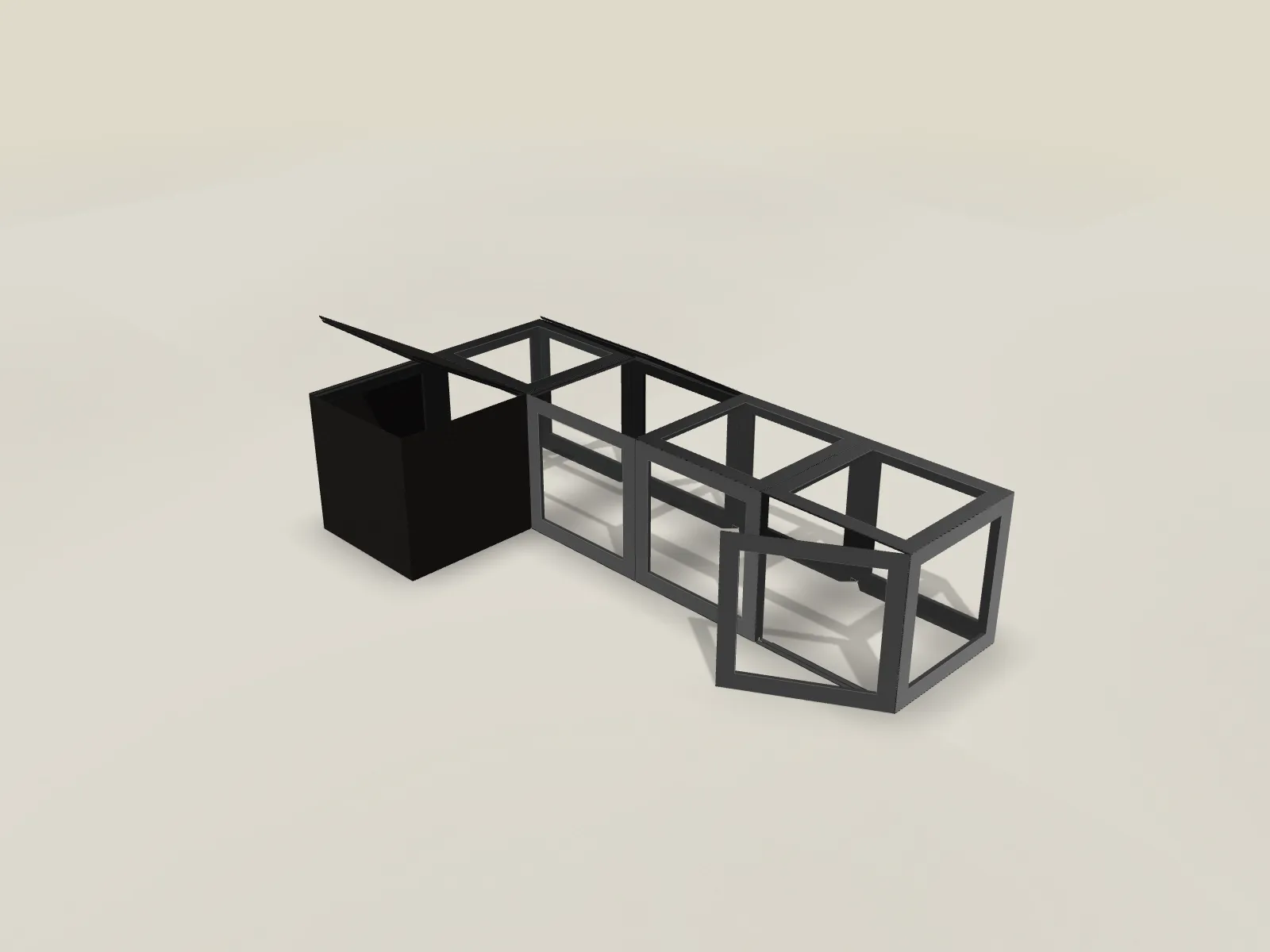 Lage serre met opbergbox